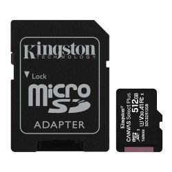 Kingston 512GB Canvas Select Plus MicroSDXC - 100MB/s UHS-I A1 Kingston 512GB Canvas Select Plus MicroSDXC - 100MB/s UHS-I A1